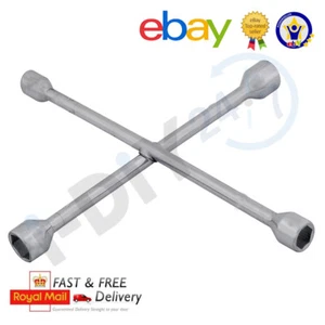 4 Way Rolson Wheel Nut Brace 17mm 19mm 21mm 23mm Car Van Wrench Cross Spanner - Picture 1 of 1
