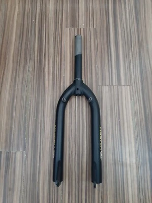 Huffy Half Ton Mid School Bmx Forks 20" 1 1/8 Black U-Brake Mounts 10mm 4130  - Image 1 of 4