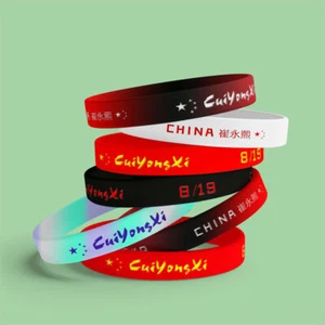 Motivation Custom Silicone Wristband Personalize Name Logo Bracelets Couple Gift - Picture 1 of 15