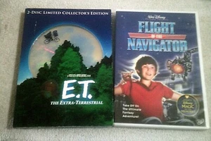 E.T. The Extra-Terrestrial (2-DVD) & Flight Of The Navigator (DVD Disney) kids - Picture 1 of 1