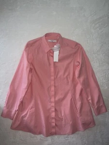 Camicia donna Foxcroft taglia 12 cotone rosa antirughe nuova con etichetta carriera business - Foto 1 di 7