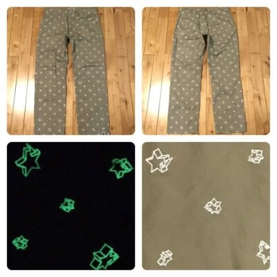 Glow in the dark BAPE STA embroidery pants NIGO A Bathing Ape Size XL - Image 1 of 4