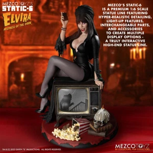ELVIRA MISTRESS of the DARKNESS: STATIC-6 ELVIRA 1/6 STATUA 28 cm MEZCO TOYS - Imagen 1 de 15