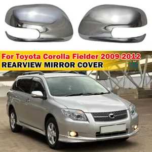 For Toyota Corolla Fielder 2009-2012 Chrome Side Rearview Mirror Cover Trim Caps - Picture 1 of 4