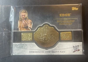 2014 Topps WWE Edge World Heavyweight Championship targa commemorativa cintura come nuova - Foto 1 di 2