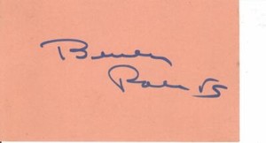 BEVERLY ROBERTS d. 2009 Signed 3X5 Index Card Actress/Buried Alive COA
