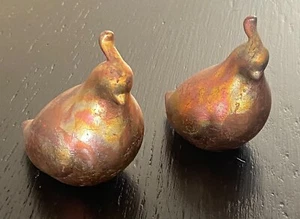 VTG 2 Birds Quails Hand Painted 3.5” French Country Farmhouse Cottage Core Ranch - Picture 1 of 8