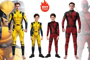 Costume da bambino adulto Wolverine jumpsuit Deadpool body outfit dress nuovo - Foto 1 di 32