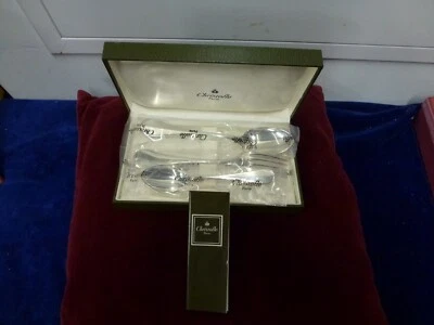 boite couverts de bapteme Christofle,blisters,uniplats,comme neuve - Photo 1/4