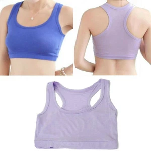 Reggiseno top sportivo da donna in cotone yoga jogging corsa palestra canotta - Foto 1 di 8