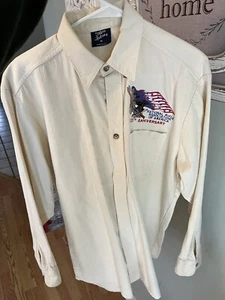 NRA Long Sleeve Button 125th Anniversary medium 1996 Made In USA - Picture 1 of 9