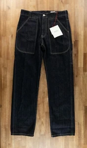 Jeans cargo ALEXANDER MCQUEEN azul marino puntada en contraste talla 32 diseñador nuevos con etiquetas - Imagen 1 de 12