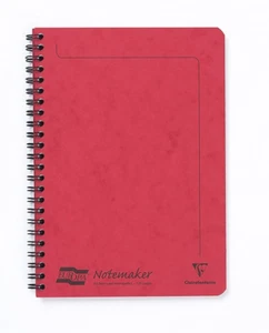 Europa A5 Wirebound Ruled Notebook 120 Pages 90gsm Micro Perforated Sheets RED - Picture 1 of 3