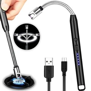 USB Rechargeable Flameless Electric Candle Lighter BBQ Windproof Kitchen Tool - Picture 1 of 14