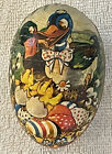 Vintage Paper Mache Easter Egg Candy Container  Mommy Daddy & Baby Ducks