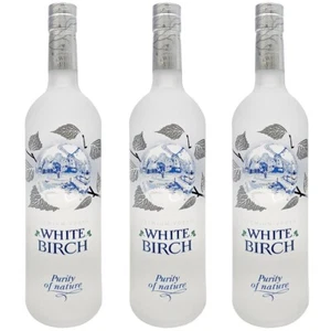 3x White Birch Wodka, 40% vol. 3 x 0,7l, Premium Vodka in besonderer Flasche