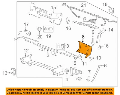 GM OEM Rear Bumper-End Cap Right 15891686 - Image 1 of 2