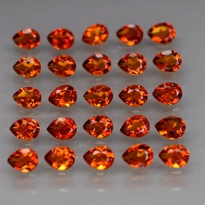 Forma de Pera 4x3mm.Real Oro 100% Natural Amarillo Citrino Brasil 25 Piezas/3.43Ct. - Imagen 1 de 6