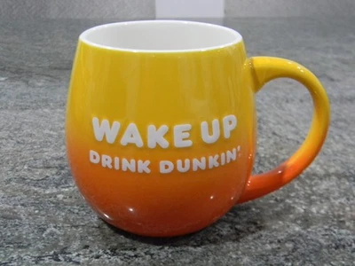 2019 Dunkin Donuts Orange / Yellow "Wake Up Drink Dunkin’ Be Awesome" 20oz. Mug - Image 1 of 4
