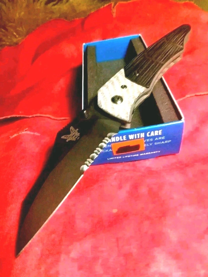 ✨RARE✨  Benchmade🦋425SBK 💥GRAVITATOR💥(CFIBER/G10/154cm Titanium) NEW! 🎁 - Image 1 of 4