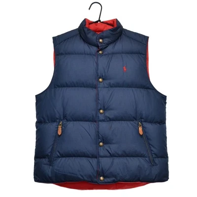Polo Ralph Lauren Down Feather Puffer Reversible Quilted Men’s Vest Size M - Image 1 of 4