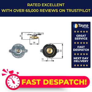 Radiator Cap fits VOLVO 164 2.9 68 to 74 Gates Genuine Top Quality Guaranteed - Picture 1 of 7