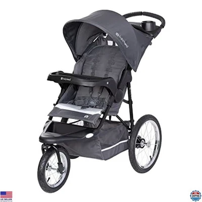 Cochecito de bebé Jogger, estilo expedición, gris tablero, ruedas todo terreno Foto 1 de 4