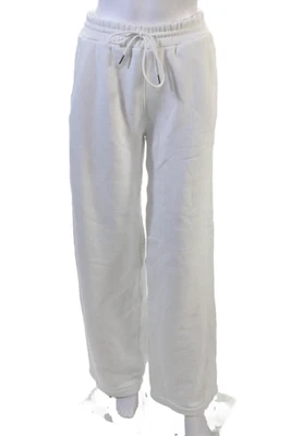 SPRWMN Women Sweatpants White Drawstring 100% Cotton Size XS - Image 1 of 4
