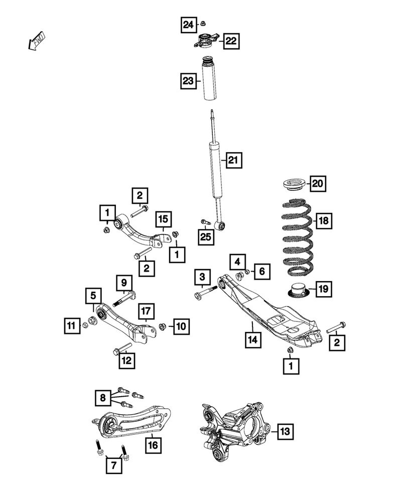 Conjunto de eslabón camber izquierdo Mopar genuino 68207620AA Foto 1 de 1