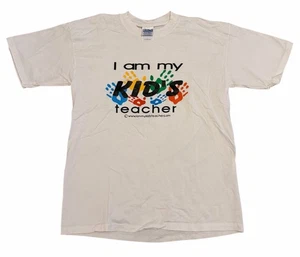 Camiseta De Colección I Am My Kids Teacher Gráfica Blanca Talla Grande - Imagen 1 de 2