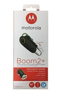 Motorola Boom 2+ Black In-Ear Headset MH003 A Open box w Vehicle Power Adapter - Photo 1 sur 1