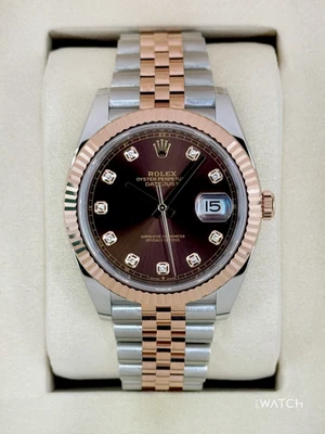 NUEVO 2025 Rolex Datejust 41 mm 126331 esfera de diamantes de chocolate de dos tonos Foto 1 de 4