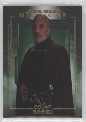 2020 Topps Star Wars Masterwork Green 24/99 Count Dooku #68 3h1 - Image 1 of 3
