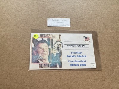US Inauguration Cover +40th Pres Reagan(RR22) +Ross Wetrich Cachet +Bush House - Image 1 of 2