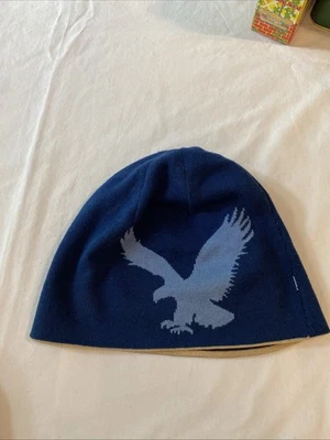 Gorro de invierno reversible azul tostado American Eagle Foto 1 de 4