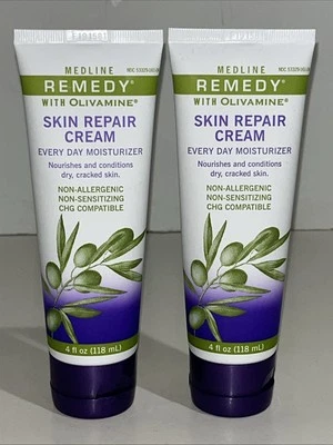 Medline REMEDY w/Olivamine Skin Repair Cream Moisturizer 4 oz Lotion Lot of 2 - Image 1 of 4