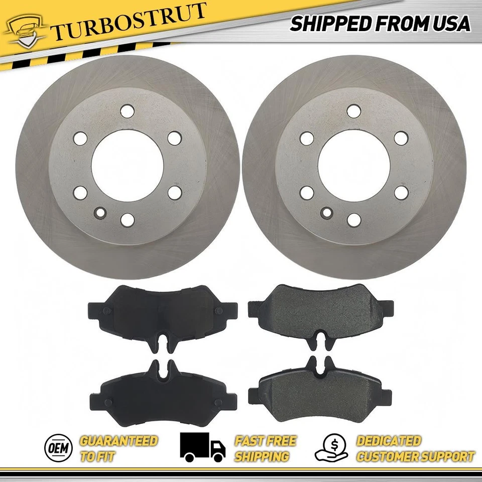 Rear OE Brake Rotors Brake Pads Kit for 2007 2008 Dodge Sprinter 2500 3500 3.5L - Image 1 of 1