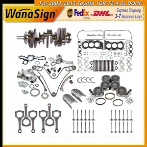 Engine Overhaul Rebuild Kit Crankshaft Set For 2003-2015 Toyota 1GR-FE 4.0L DOHC - Picture 1 of 10