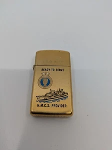 Royal Canadian Navy Supply Ship HMCS Provider Rare Solid Brass Lighter - Picture 1 of 10