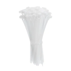 6 Inch Releasable Cable Ties Adjustable Zip Ties White 100Pcs - Afbeelding 1 van 6