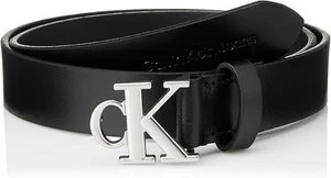 Calvin Klein Damen Mono Plaque 30 mm Ledergürtel, schwarz Größen 65 cm bis 135 cm - Bild 1 von 6