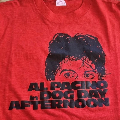 Camiseta Promocional Vintage Años 70 Al Pacino Día del Perro Tarde Película Puntada Única Grande Foto 1 de 4