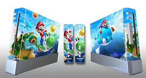 219 Skin Sticker Cover For Nintendo Wii Console and 2 Remotes  - Picture 1 of 1