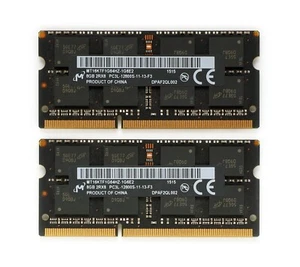 Apple Micron 16GB (2x 8GB) DDR3 PC3L-12800S Sodimm Mac Laptop RAM MT16KTF1G64HZ- - Picture 1 of 1