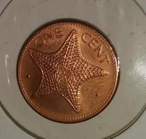 1998 BAHAMAS 1 CENT B.U. SEESTERNMÜNZE, # KM-59a, VERSAND MIT DEL KONF. NUR IN DEN USA - Bild 1 von 5
