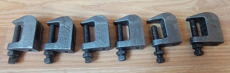 Type C Beam Clamp With Lock Nut 3/8 In Rod Piers 6 Pack - Image 1 of 1