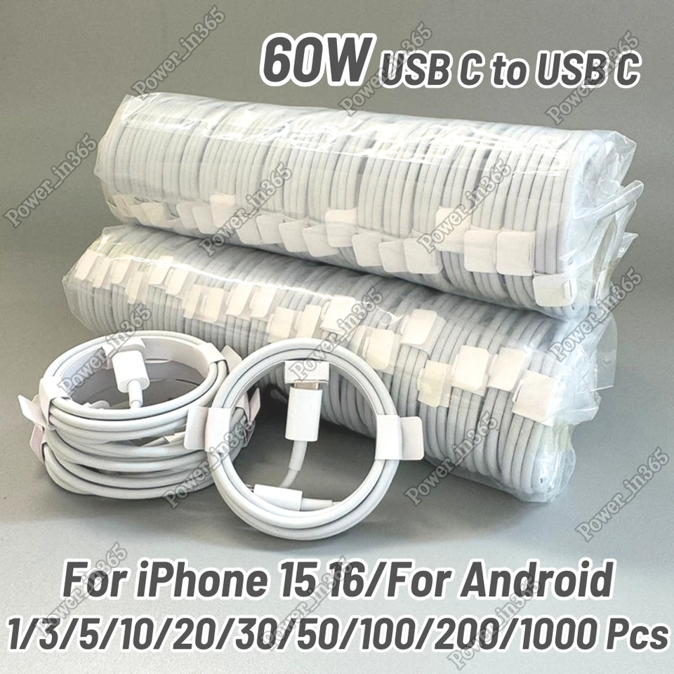 Wholesale For iPhone 15 16 ProMax Plus USB-C Cable Fast Charger Type C Data Cord - Image 1 of 4