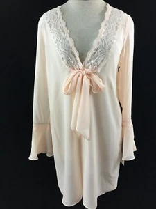 Ivy & Annabelle sheer robe size S small peach lace long bell sleeve NEW - Picture 1 of 7