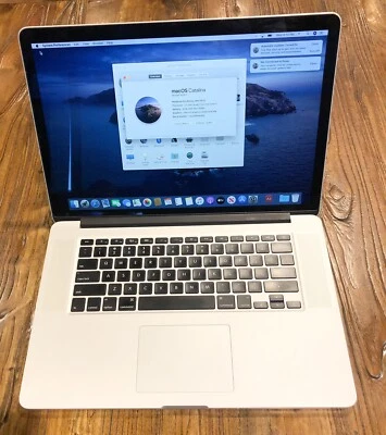 APPLE MACBOOK PRO A1398 2.3GHZ i7 8GB Ram 250 GB SSD (2012) HDMI OS Catalina - Image 1 of 4