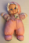 Playskool Hasbro 1999 My Very Soft Baby Doll #5034 Squeaker Pink Girl Blue Eyes